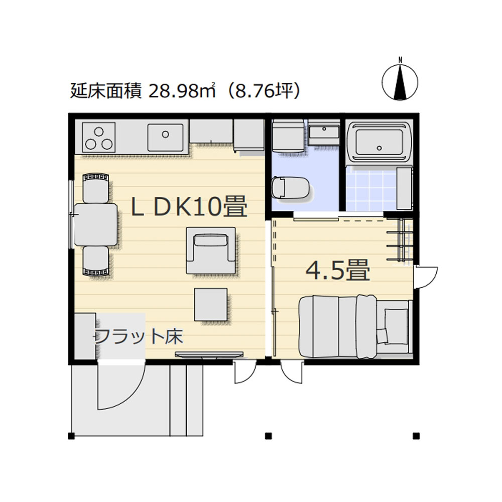 平屋タイプC間取り